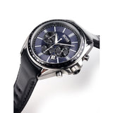 Hugo Boss Driver Sport Chronograph Blue Dial Black Leather Strap Watch for Men - 1513077 Authentic Buy Shop Now