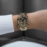 Guess Queen Quartz Gold Dial Gold Steel Strap Watch For Women - GW0464L2 Authentic Buy Shop Now