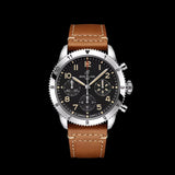Breitling Avi Chronograph 42 P-51 Mustang Black Dial Brown Leather Strap Watch for Men - A233803A1B1X1 Authentic Buy Shop Now