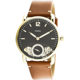 Fossil The Commuter Twist Black Dial Brown Leather Strap Watch for Men - ME1166 Authentic Buy Shop Now