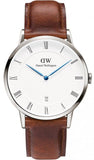 Daniel Wellington Dapper St Mawes White Dial Brown Leather Strap Watch For Men - DW00100087 Authentic Buy Shop Now