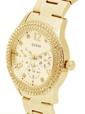 Guess Bedazzle Diamonds Gold Dial Gold Steel Strap Watch For Women - W1097L2 Authentic Buy Shop Now