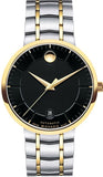 Movado 1881 Automatic Black Dial Two Tone Steel Strap Watch For Men - 0606916 Authentic Buy Shop Now