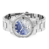 Guess Confetti Diamonds Blue Dial Silver Steel Strap Watch for Women - W0774L6 Authentic Buy Shop Now