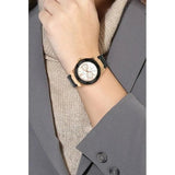 Guess Limelight Quartz White Dial Black Leather Strap Watch For Women - W0775L9 Authentic Buy Shop Now