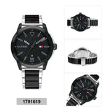 Tommy Hilfiger Sneaker Quartz Black Dial Two Tone Steel Strap Watch for Men - 1791619 Authentic Buy Shop Now