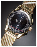 Maserati Traguardo 45mm Quartz Gold Black Dial Watch For Men - R8873612010 Authentic Buy Shop Now