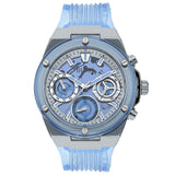 Guess Athena Active Life Clear White Dial Blue Rubber Strap Watch for Women - GW0409L1 Authentic Buy Shop Now