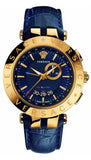 Versace Race GMT Blue Dial Blue Leather Strap Watch For Men - 29G70D282 Authentic Buy Shop Now