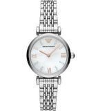 Emporio Armani Donna Mother of Pearl Dial Silver Steel Strap Watch For Women - AR11204 Authentic Buy Shop Now