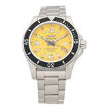 Breitling Superocean II Automatic 44mm Yellow Dial Silver Steel Strap Watch for Men - A17367021I1A1 Authentic Buy Shop Now