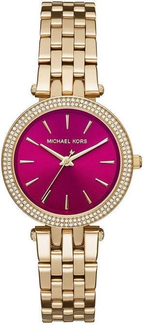 Michael Kors Darci Pink Dial Gold Steel Strap Watch for Women - MK3444 Authentic Buy Shop Now