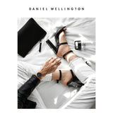 Daniel Wellington Classic Petite Melrose Black Dial Rose Gold Mesh Bracelet Watch For Women - DW00100217 Authentic Buy Shop Now