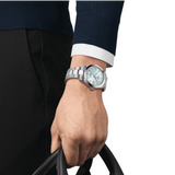 Tissot Gentleman Powermatic 80 Silicium Ice Blue Silver Steel Strap Watch For Men - T127.407.11.351.00 Authentic Buy Shop Now