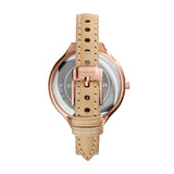 Michael Kors Runway Slim Quartz White Dial Beige Leather Strap Watch For Women - MK2284 Authentic Buy Shop Now