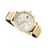 Tommy Hilfiger Blake White Dial Gold Steel Strap Watch for Women - 1781905 Authentic Buy Shop Now
