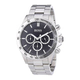 Hugo Boss Ikon Black Dial Silver Steel Strap Watch for Men - 1512965 Authentic Buy Shop Now