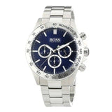 Hugo Boss Ikon Blue Dial Silver Steel Strap Watch for Men - 1512963 Authentic Buy Shop Now