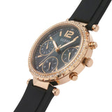 Guess Solstice Diamonds Black Mother of Pearl Dial Black Rubber Strap Watch for Women - GW0113L2 Authentic Buy Shop Now