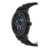 Fossil Machine Chronograph Black Dial Black Silicone Strap Watch for Men - FS4487 Authentic Buy Shop Now