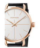 Calvin Klein Even White Dial Black Leather Strap Watch for Women - K7B216C6 Authentic Buy Shop Now