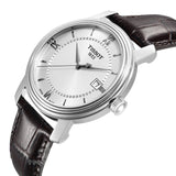 Tissot T Classic Bridgeport Silver Dial Brown Leather Strap Watch For Men - T097.410.16.038.00 Authentic Buy Shop Now