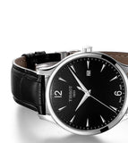 Tissot T Classic Tradition Black Dial Black Leather Strap Watch For Men - T063.610.16.057.00 Authentic Buy Shop Now