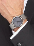 Emporio Armani Luigi Quartz Grey Dial Silver Mesh Bracelet Watch For Men - AR11069 Authentic Buy Shop Now