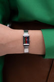 Gucci G Frame Quartz Diamonds Green & Red Mother of Pearl Dial Silver Mesh Bracelet Watch For Women - YA147510 Authentic Buy Shop Now