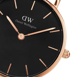 Daniel Wellington Classic Petite St Mawes Black Dial Brown Leather Strap Watch For Women - DW00100225 Authentic Buy Shop Now
