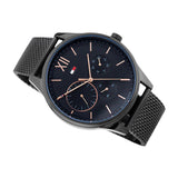 Tommy Hilfiger Damon Quartz Black Dial Black Mesh Bracelet Watch for Men - 1791420 Authentic Buy Shop Now