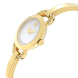 Movado Rondiro Mother of Pearl Dial Gold Steel Strap Watch For Women - 0606889 Authentic Buy Shop Now