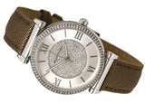 Michael Kors Caitlin Quartz Silver Dial Gray Leather Strap Watch For Women - MK2377 Authentic Buy Shop Now