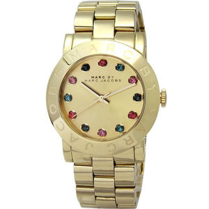 Marc Jacobs Blade Gold Dial Gold Steel Strap Watch for Women - MBM3141 Authentic Buy Shop Now