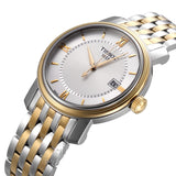 Tissot T Classic Bridgeport Silver Dial Two Tone Mesh Bracelet Watch For Men - T097.410.22.038.00 Authentic Buy Shop Now