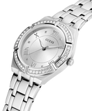 Guess Cosmo Diamonds Silver Dial Silver Steel Strap Watch For Women - GW0033L1 Authentic Buy Shop Now