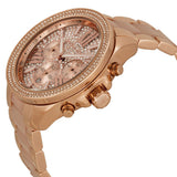 Michael Kors Wren Crystals Rose Gold Dial Rose Gold Steel Strap Watch for Women - MK6096 Authentic Buy Shop Now