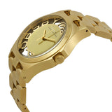 Marc Jacobs Henry Transparent Gold Dial Gold Steel Strap Watch for Women - MBM3206 Authentic Buy Shop Now