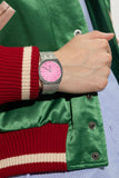 Gucci 25H Quartz Pink Dial Silver Steel Strap Watch for Women - YA163410 Authentic Buy Shop Now