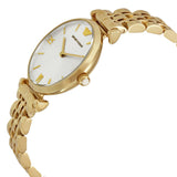 Emporio Armani Gianni T Bar Silver Dial Gold Stainless Steel Strap Watch For Women - AR1877 Authentic Buy Shop Now