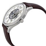 Emporio Armani Meccanico White Dial Brown Leather Strap Watch For Men - AR1946 Authentic Buy Shop Now