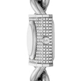 Michael Kors Chain Lock Pave Silver Dial Silver Steel Strap Watch For Women - MK4718 Authentic Buy Shop Now
