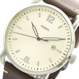 Fossil The Commuter White Dial Brown Leather Strap Watch for Men - FS5275 Authentic Buy Shop Now