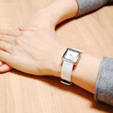 Calvin Klein Mark Silver Dial White Leather Strap Watch for Women - K3R231L6 Authentic Buy Shop Now