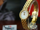 Tissot T-Lady Lovely Mother of Pearl Dial Gold Steel Strap Watch For Women - T058.009.63.116.00 Authentic Buy Shop Now
