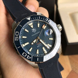 Tag Heuer Aquaracer Calibre 5 Blue Dial Blue Silicone Strap Watch for Men - WAY211C.FT6155 Authentic Buy Shop Now