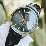 Tag Heuer Carrera Calibre 5 Automatic Black Dial Black Leather Strap Watch for Men - WAR201C.FC6266 Authentic Buy Shop Now