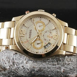 Fossil Boyfriend Gold Dial Gold Steel Strap Watch for Women - ES3884 Authentic Buy Shop Now