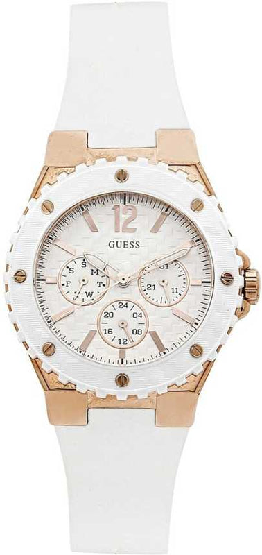 Guess Overdrive Analog White Dial White Rubber Strap Watch for Women - W10614L2 Authentic Buy Shop Now