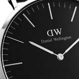 Daniel Wellington Classic York Black Dial Brown Leather Strap Watch For Men - DW00100134 Authentic Buy Shop Now